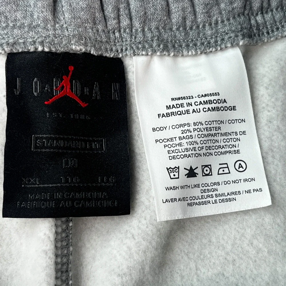 Jordan Jumpman Fleece Shorts Carbon Heather Grey‎ MJ Graphic CK6707-091 Mens 2XL